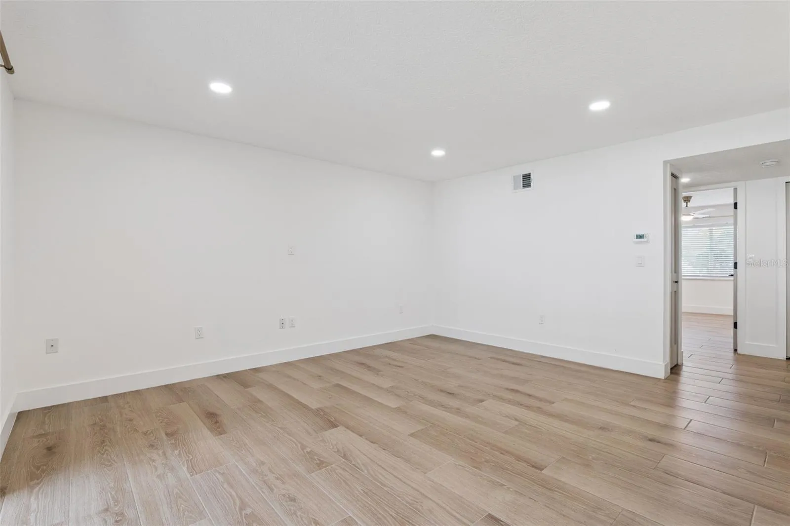 Family Room with recessed lighting