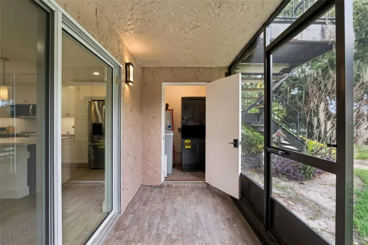 Covered &amp; Screened patio with utility closet