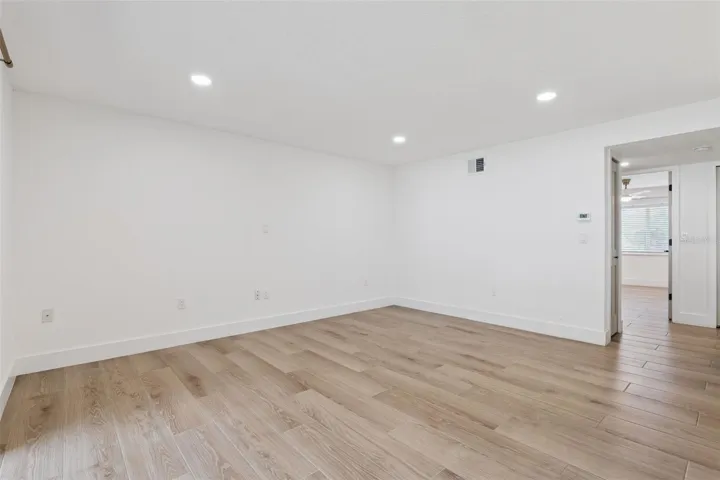 Family Room with recessed lighting