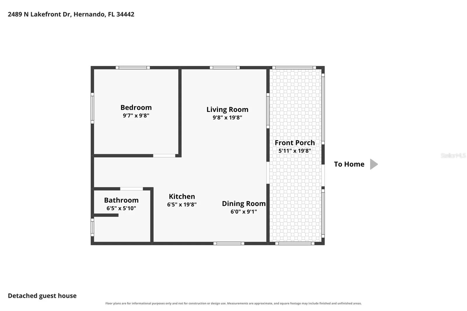 Guest Cabin Floor Plan - same for all eight units