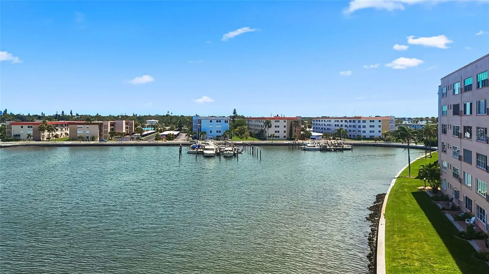 AERIAL VIEW OF WATERSIDE OF MANCHESTER BLDG.