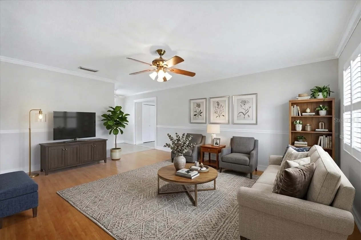 Staged living room