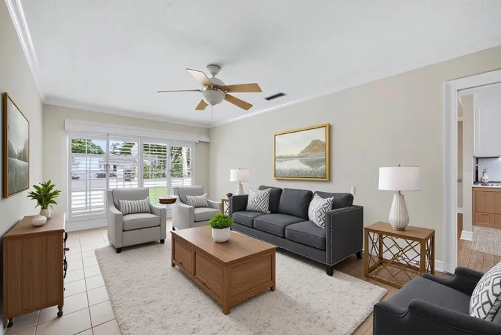 Staged family room