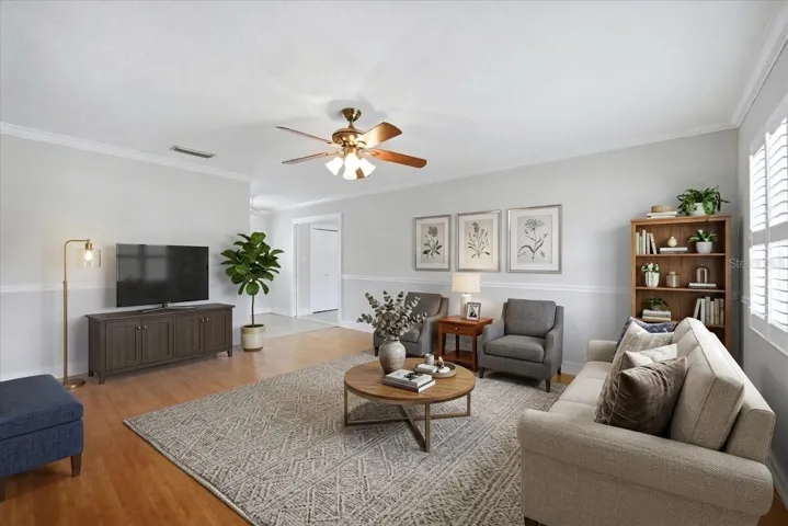 Staged living room