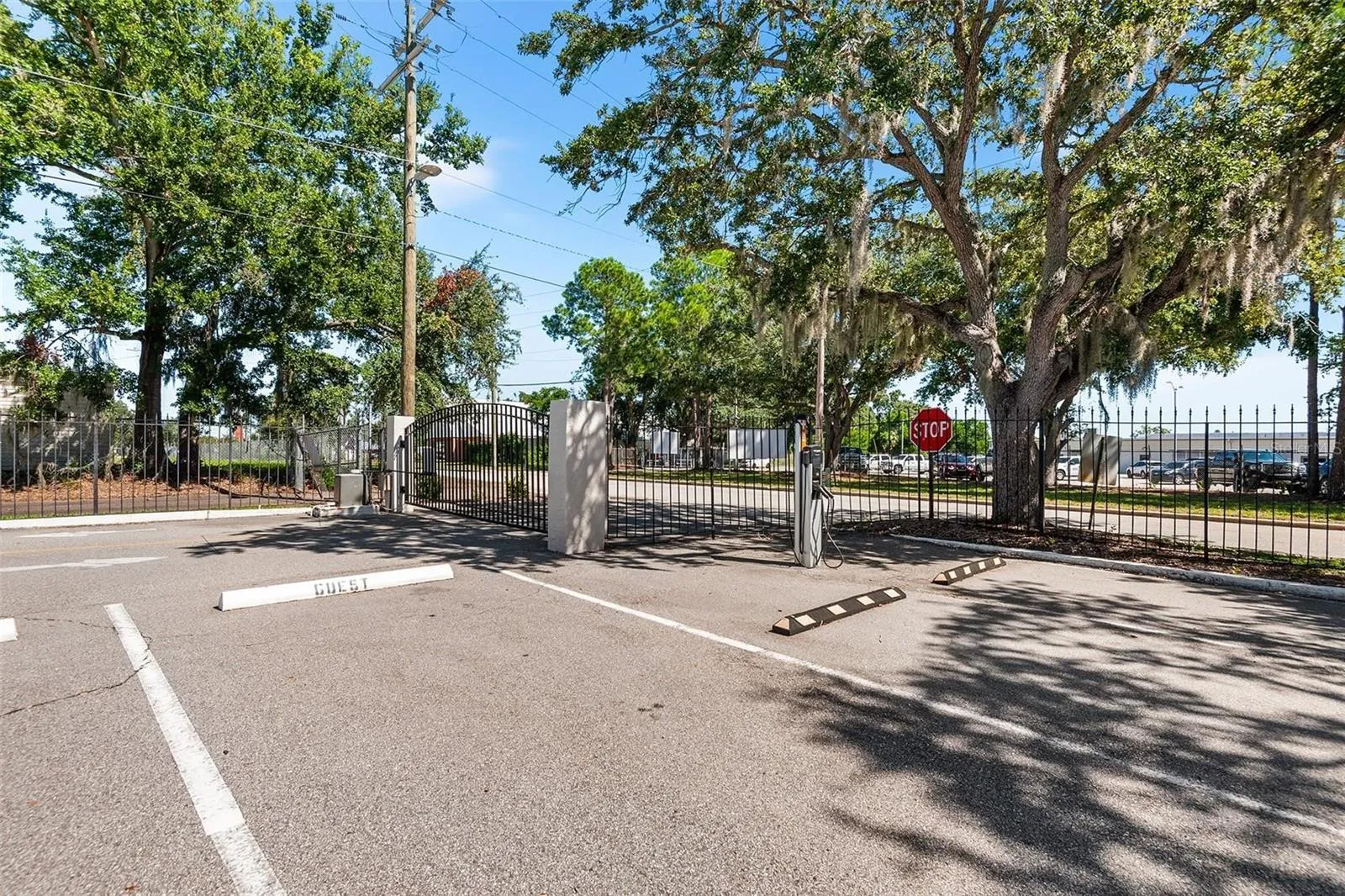 Electric car charging station & rear gate