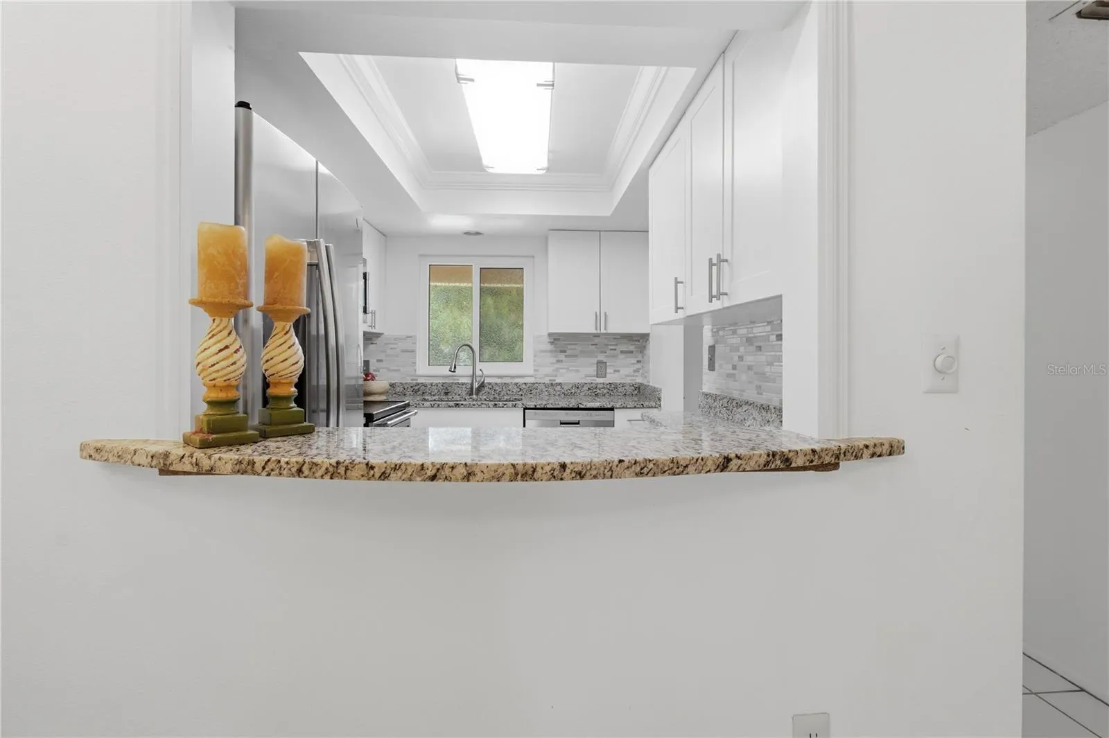 Looking from dining to kitchen