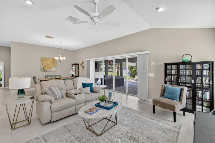 LIVING ROOM WITH VIEW TO LANAI