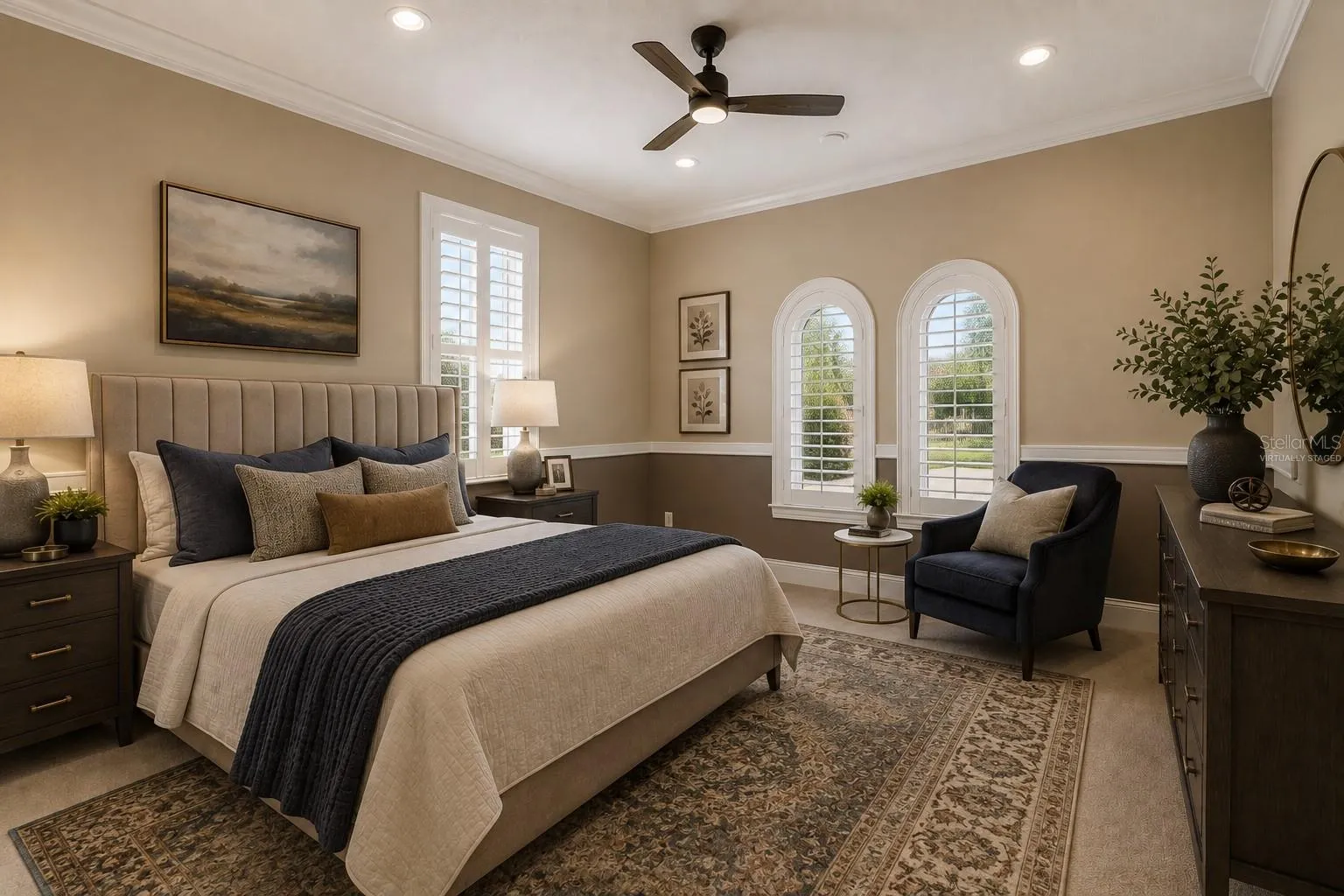 Virtually Staged Downstairs EnSuite Guest Bedroom