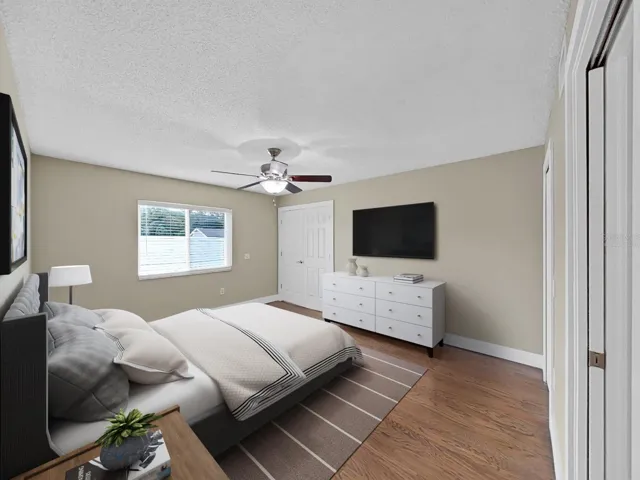 virtually Staged master bedroom