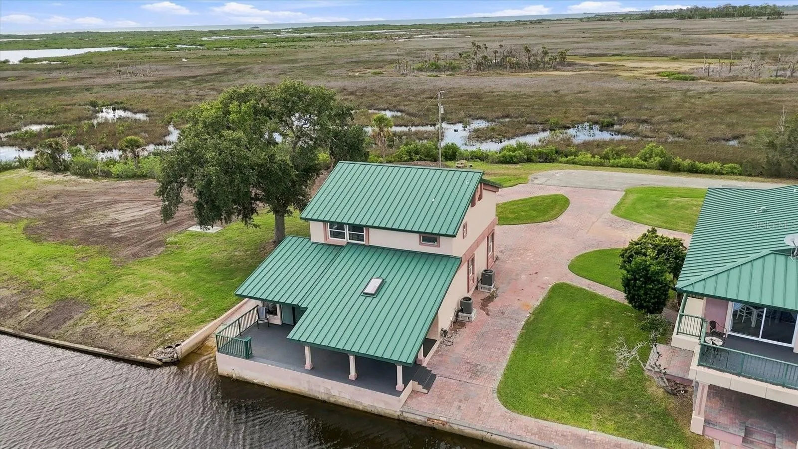 Aerial Property Overview – Residence, Grounds &amp; Waterfront