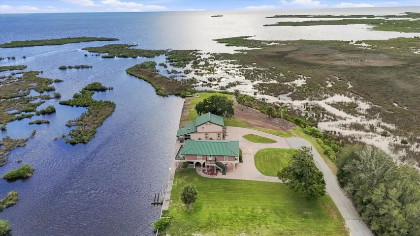 Aerial View – Waterfront Residence & Coastal Setting