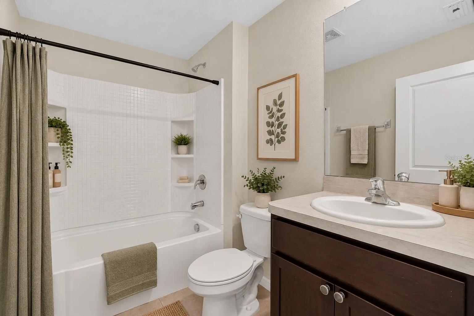 Staged Upstairs Bathroom