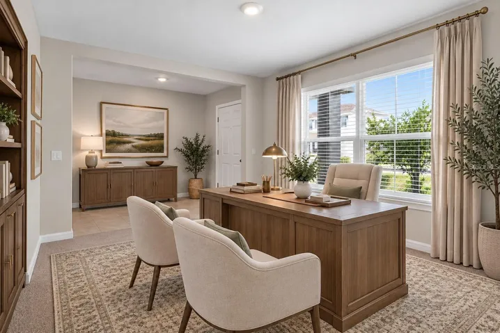 Staged Home office Flex Space