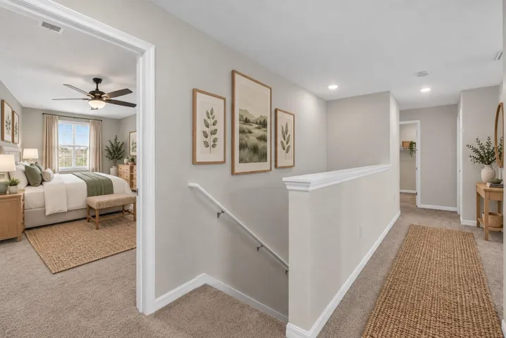 Staged top of stairs