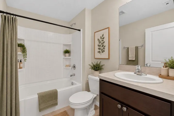 Staged Upstairs Bathroom