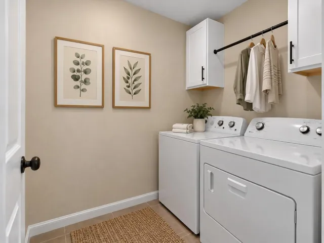 Staged Laundry room