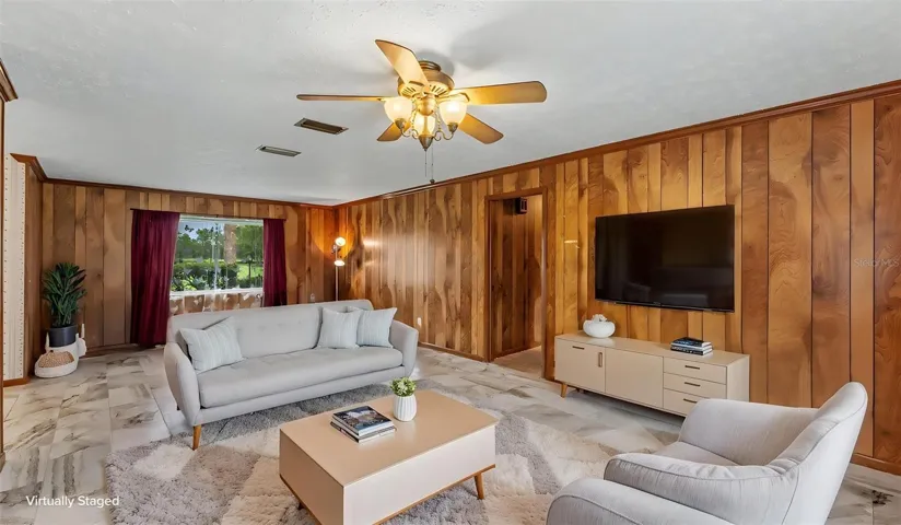 Family/Living Room Digitally Staged