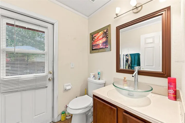 Bathroom Leading To Pool