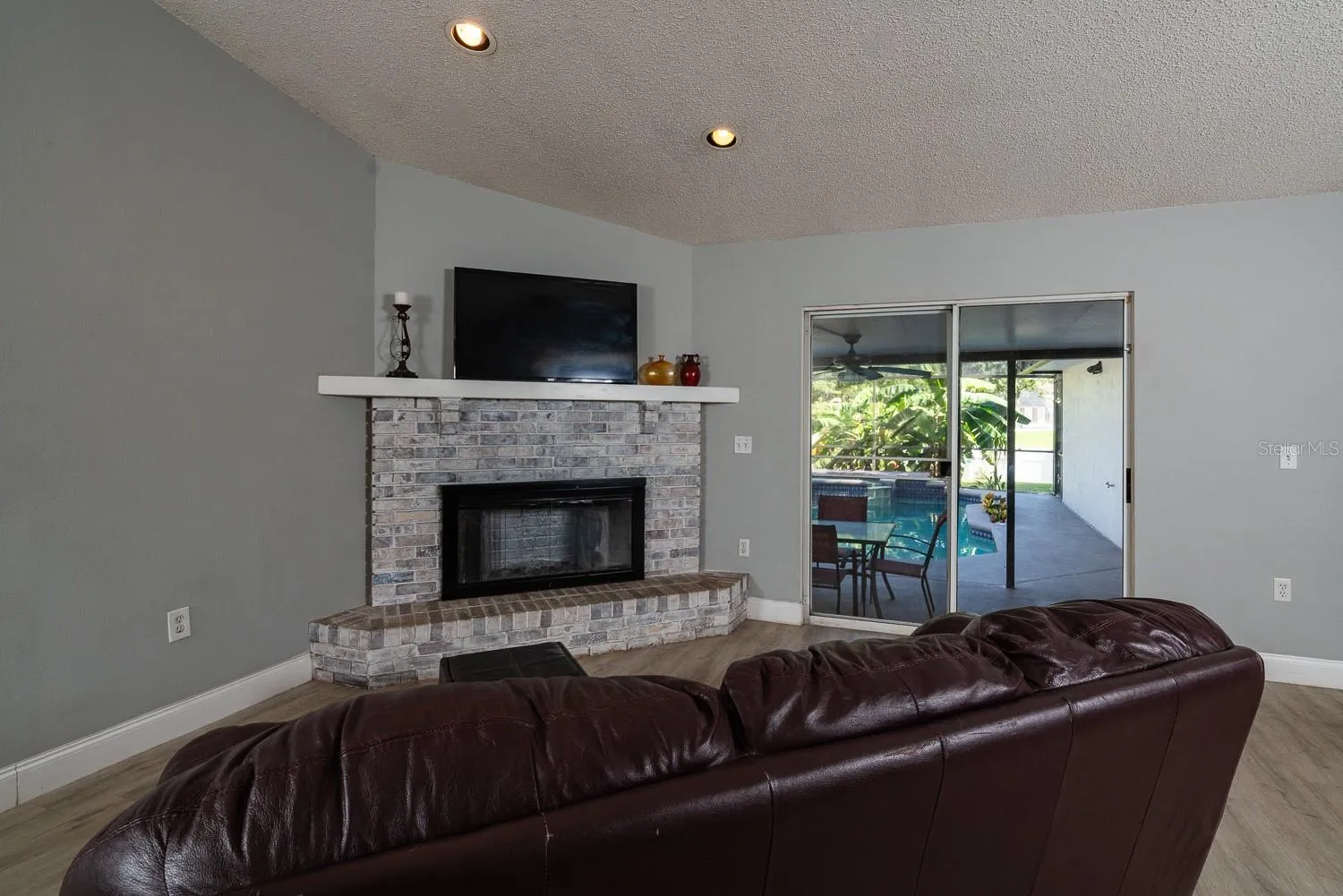 Beautiful Brick Fireplace