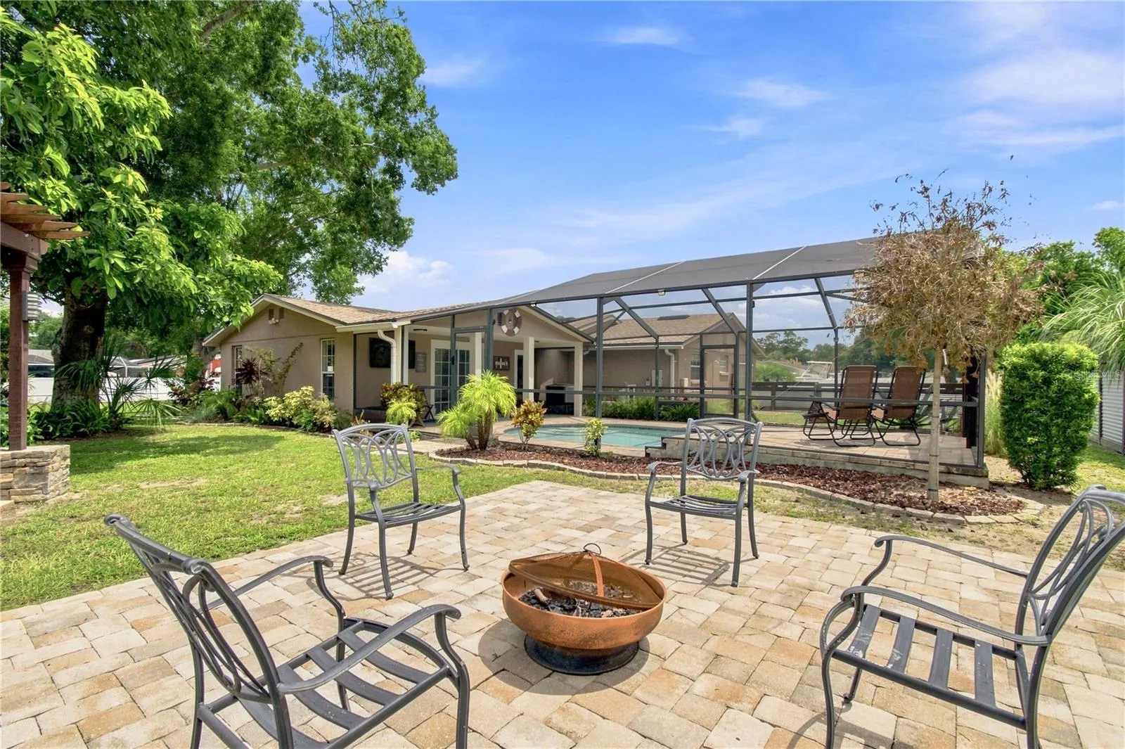 Expansive open patio