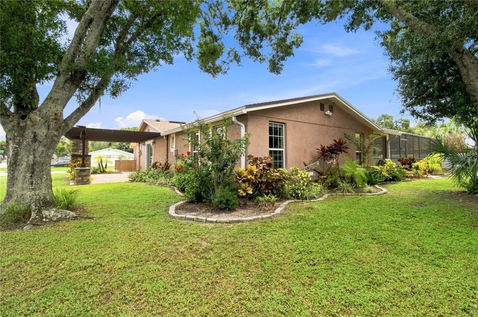 Mature landscaping
