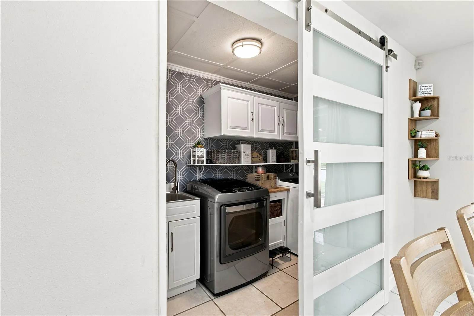 Inside laundry room