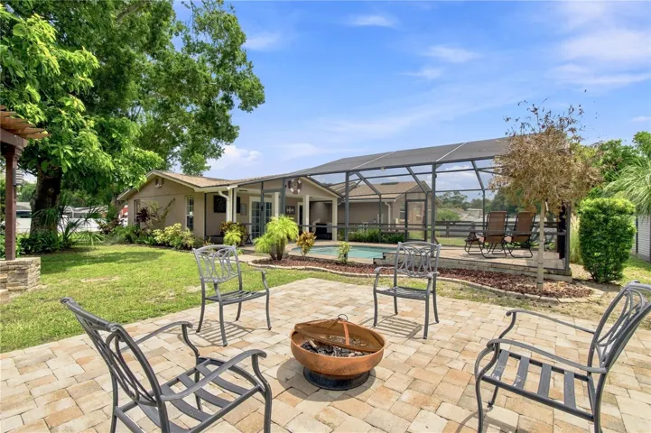 Expansive open patio