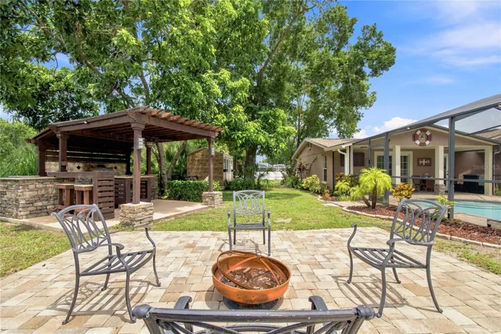 Expansive open patio
