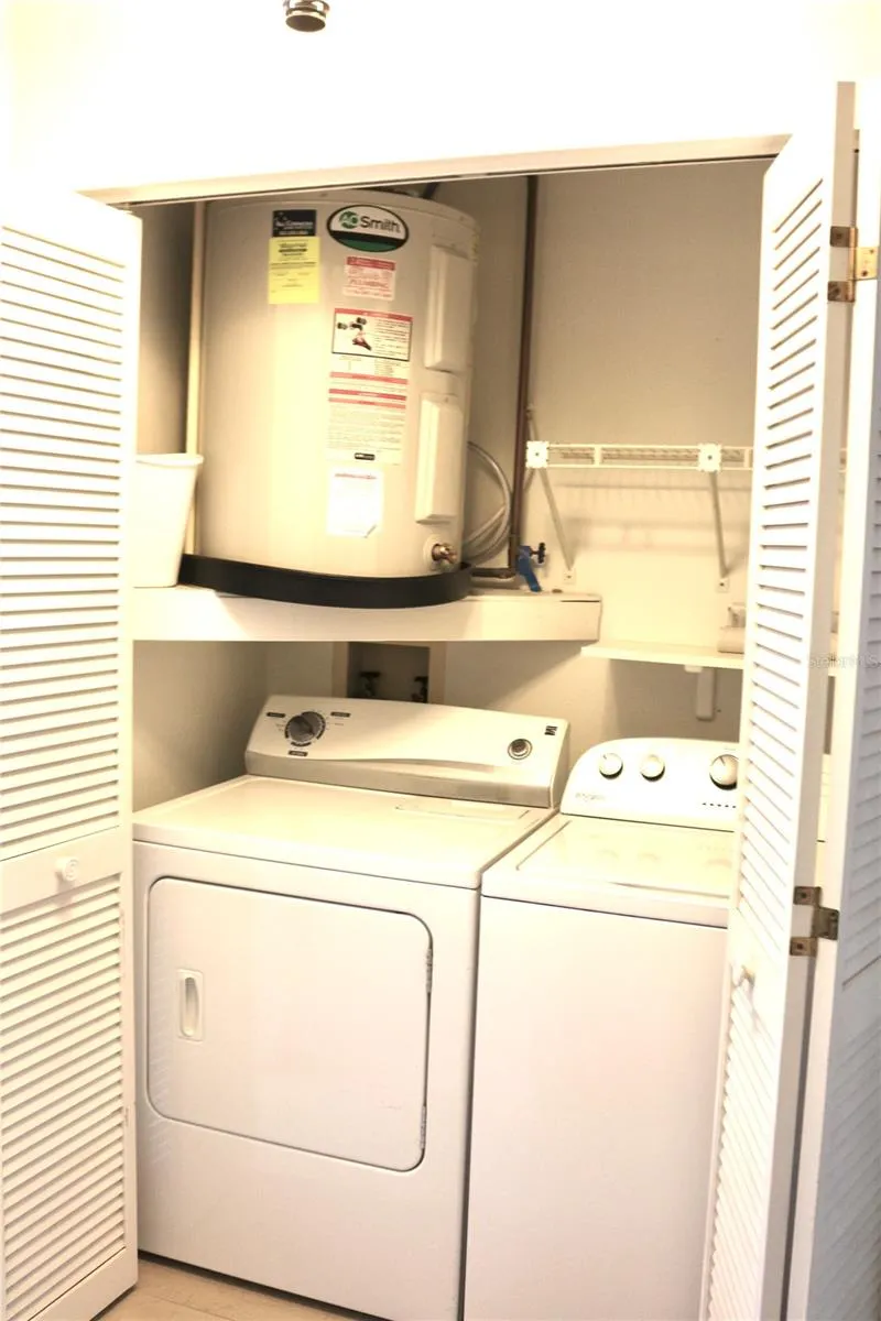 Indoor laundry. So convenient to bedroom and bath