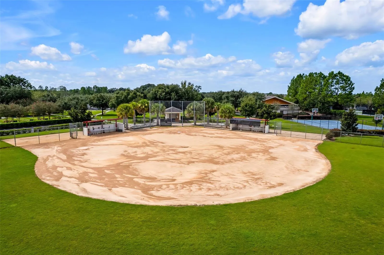 Softball field at sport court amenity complex