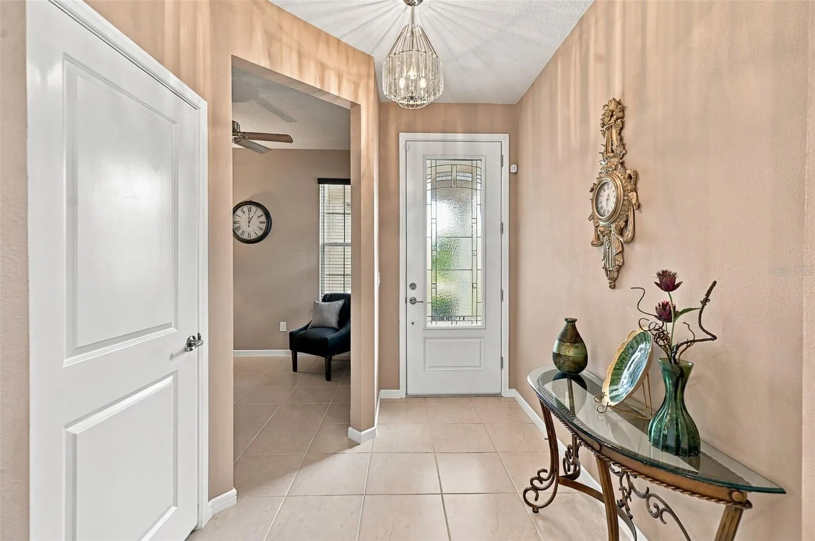 Foyer with closet and Flex Rm on left