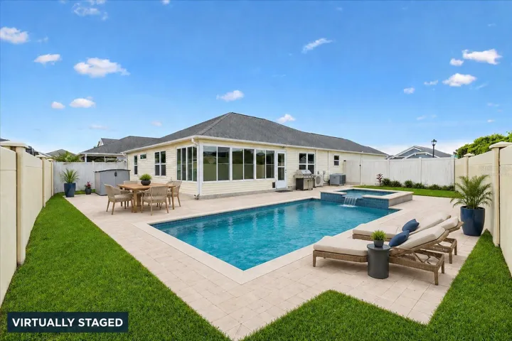 Virtually Staged Pool and decking