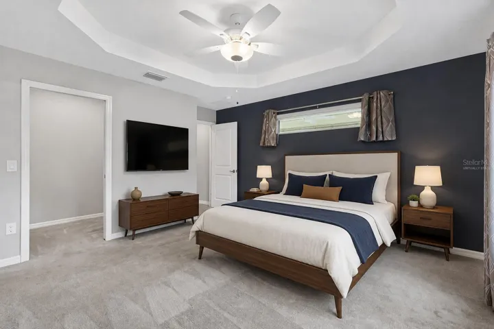 Virtually Staged Primary Bedroom