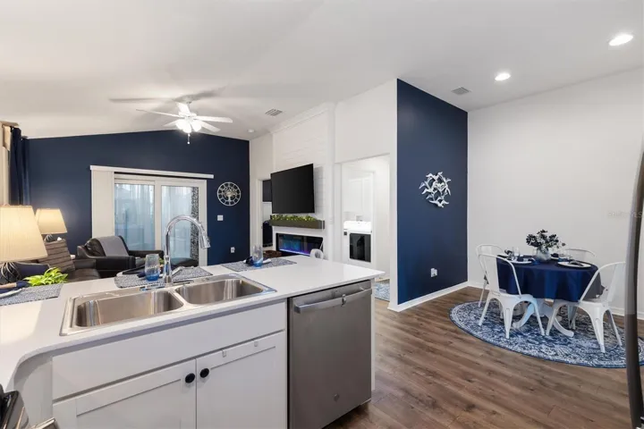 Quartz Countertops and LVP Flooring