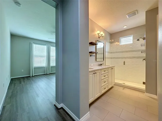 Upgraded Bathroom off the Primary Bedroom