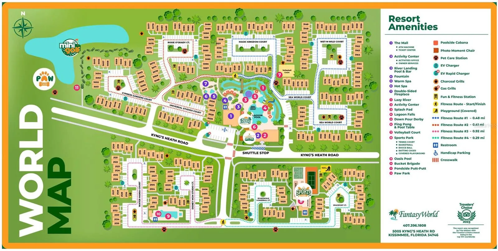 Resort Amenities Map