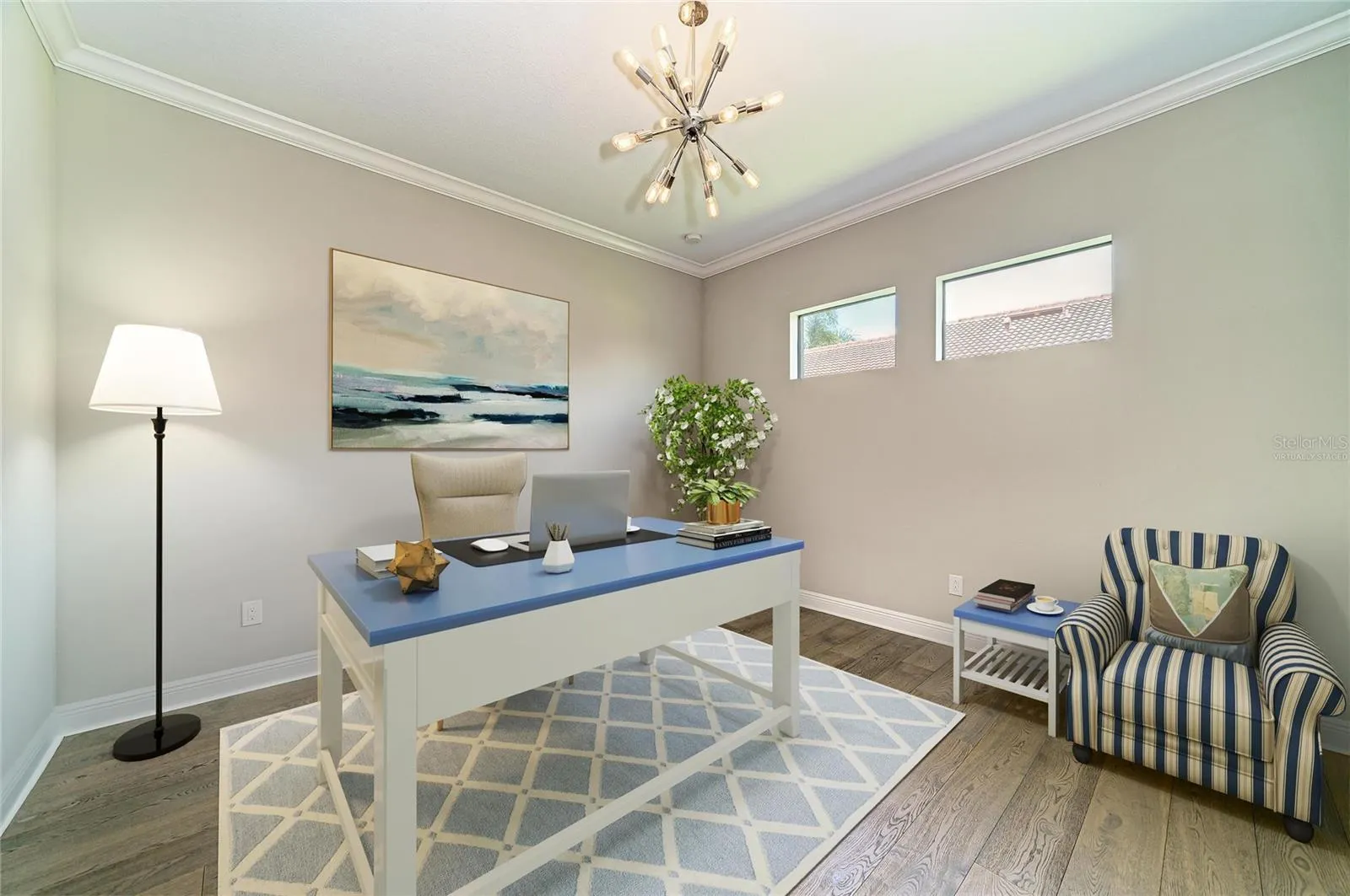 Virtually staged office