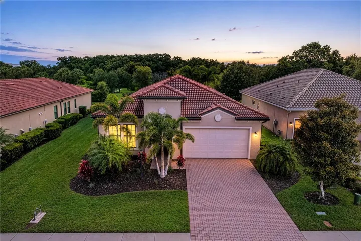 Front of home at sunrise