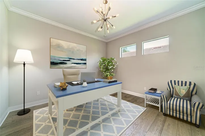 Virtually staged office