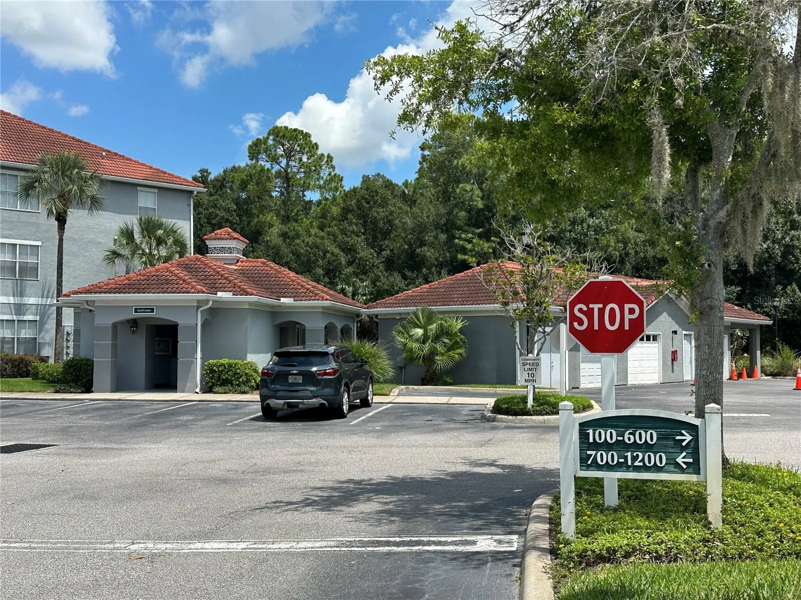 Building 100 to the right
