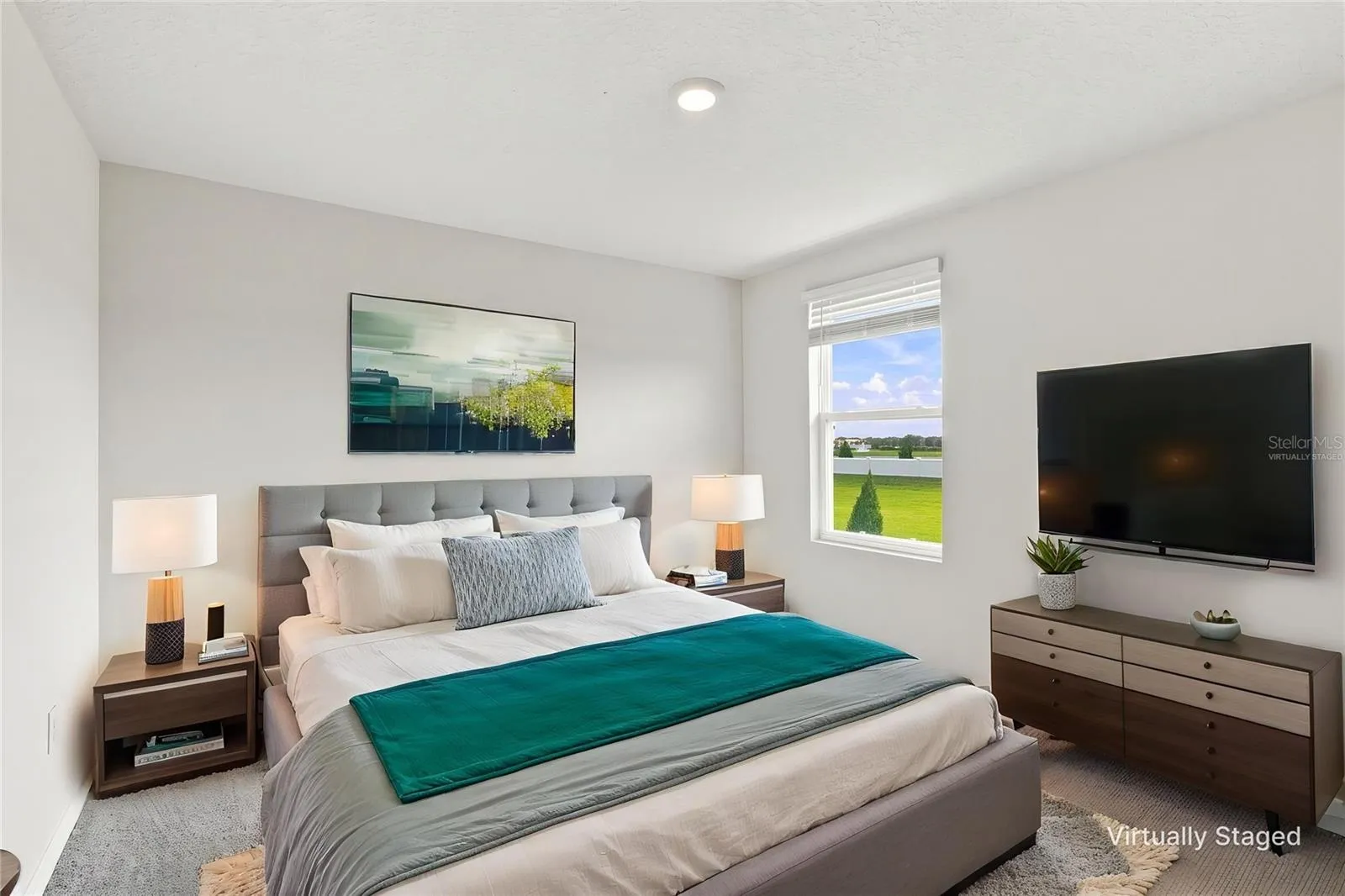 Virtually staged 4th bedroom