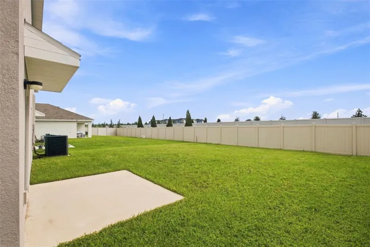 Big back yard for loads of possibilities.