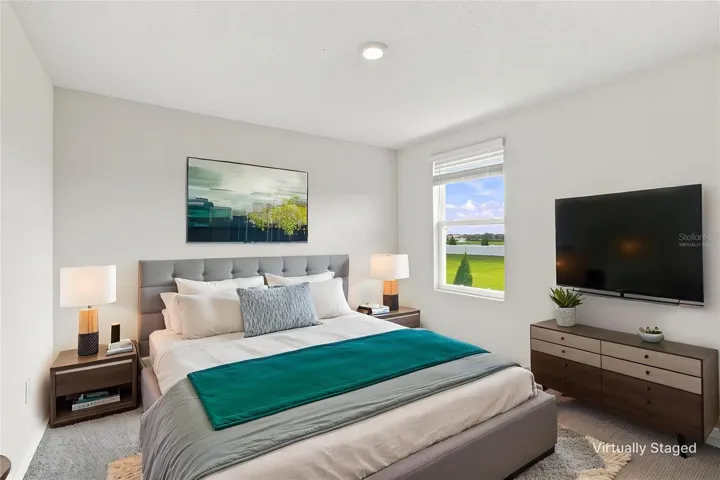 Virtually staged 4th bedroom