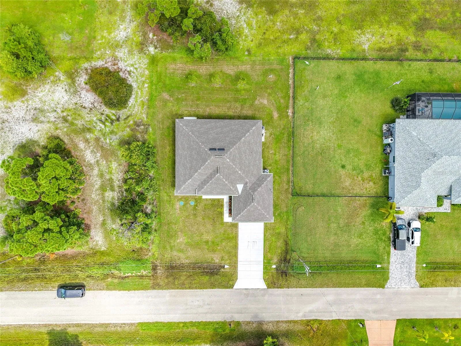 Overhead View of Property