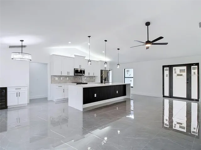 Kitchen and sliding doors to the lanai