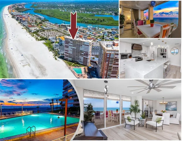 Beachfront Condominium, 3 Bed 2.5 Bath, Redington Shores, FL -Full Ocean Views