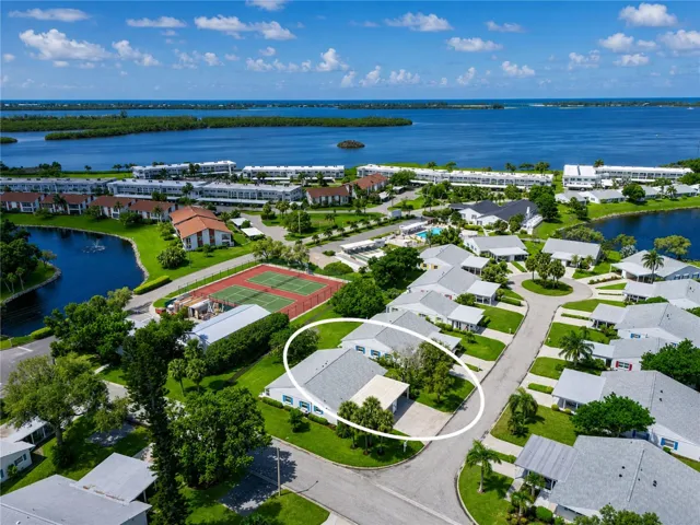 Villa location highlighted in white