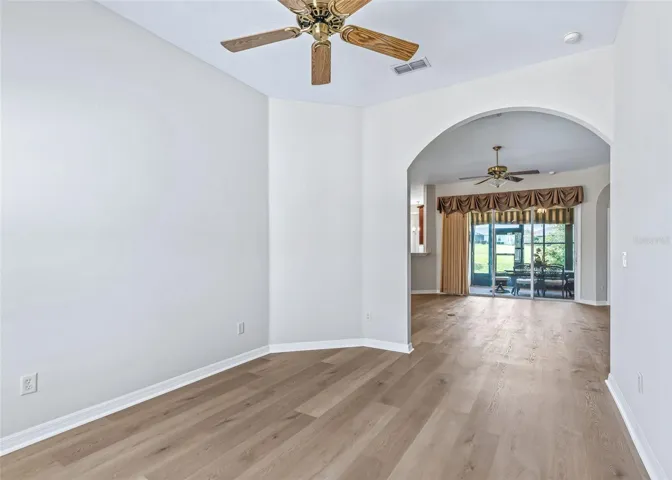 Den opens to living area