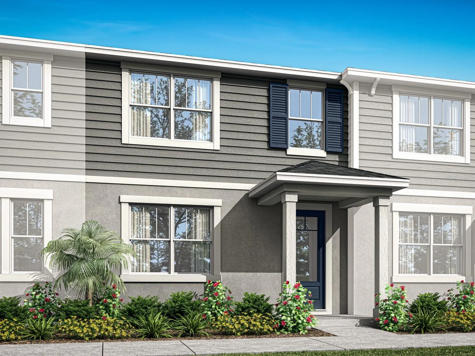 Meridian Parks - Aurora Floorplan - Coastal Elevation - Architect's Rendering