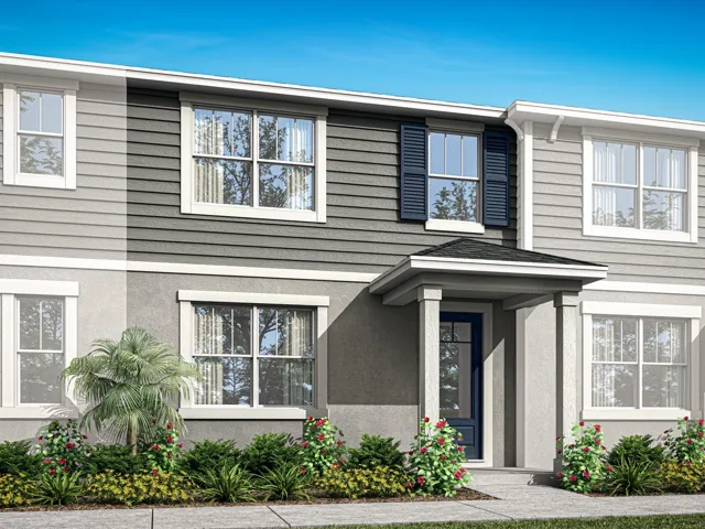 Meridian Parks - Aurora Floorplan - Coastal Elevation - Architect's Rendering